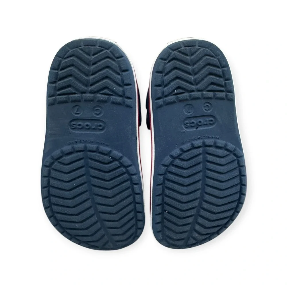Kids Navy Blue Crocs Classic Lined Clogs Size 7‎ Comfort Shoes